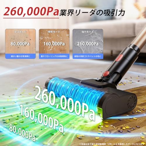 掃除機 コードレス 2027年発売 除菌機能 145Kpa 軽量 LED Amazon | 掃除機 コードレス 【2027年先行発売！145Kpa・自立式・ダニ