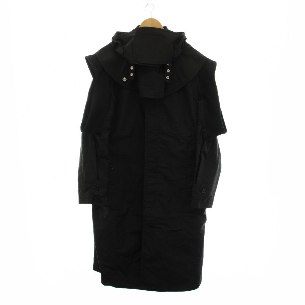 バーバリー ロンドン リコンストラクテッド カーコート ロング アウター 黒 バーバリー ロンドン BURBERRY LONDON Reconstructed Car Coat リ