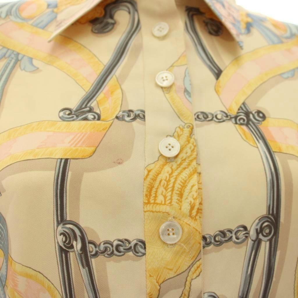 エルメス HERMES ヴィンテージ スカーフ柄 シルク コットン ニット