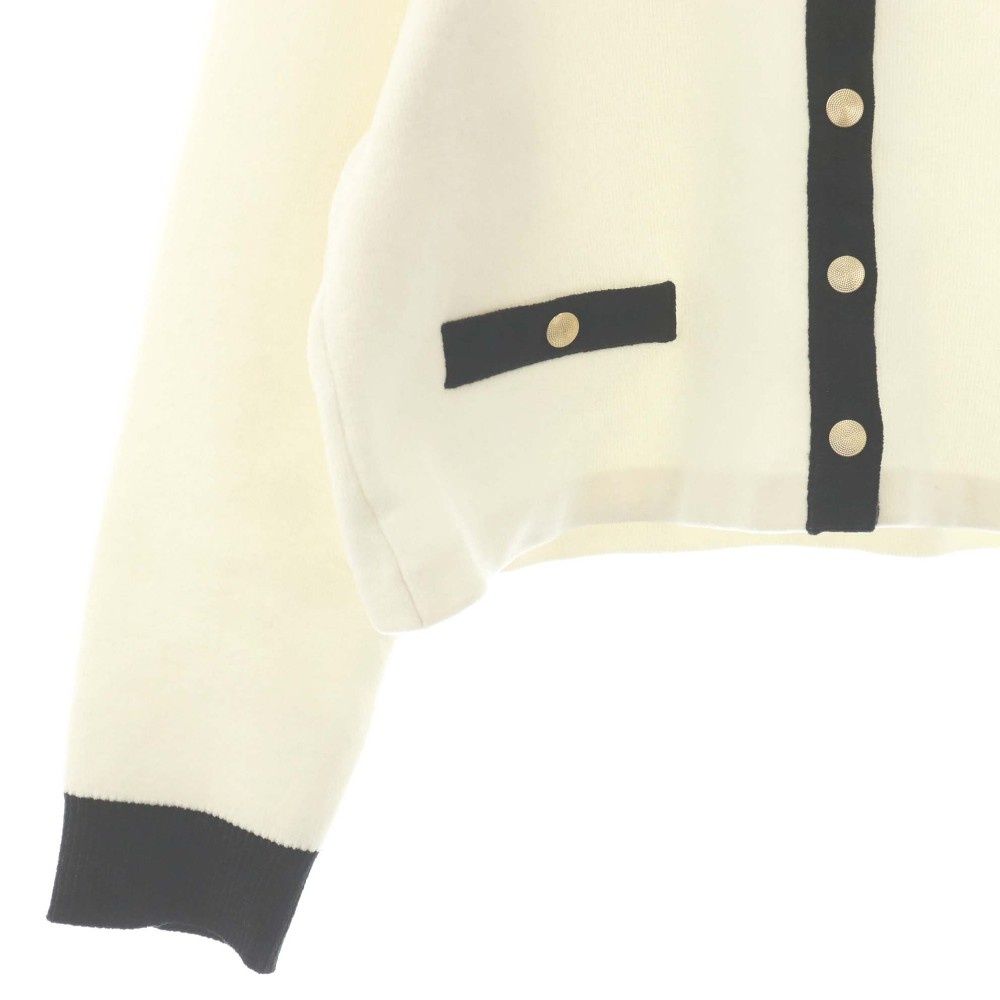 ルーニィ LOUNIE 25AW バイカラーショートカーディガン ニット 長袖 F
