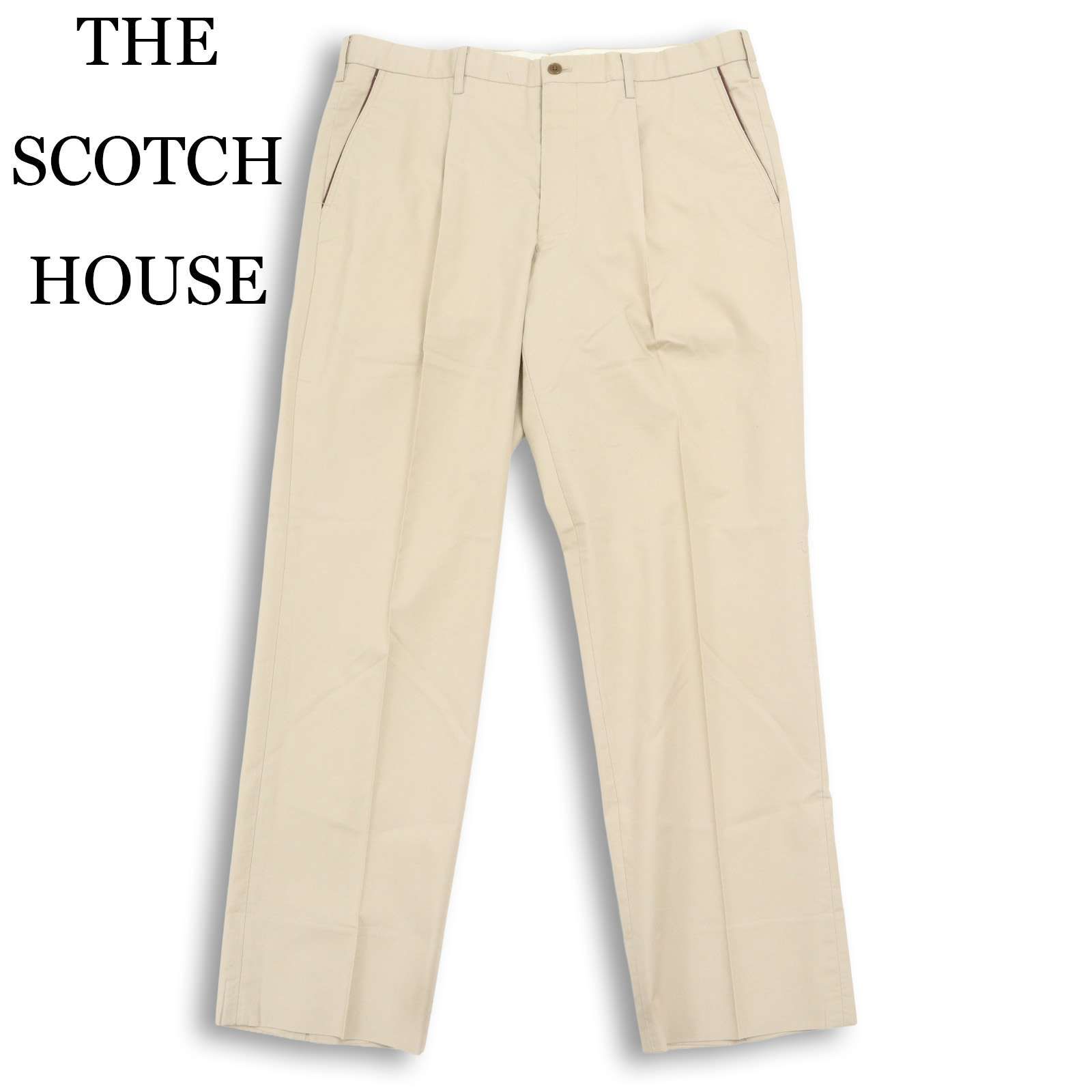 THE SCOTCH HOUSE スコッチハウス 通年 ストレッチ テーパード スラックス パンツ 大きいサイズ Sz.91 メンズ