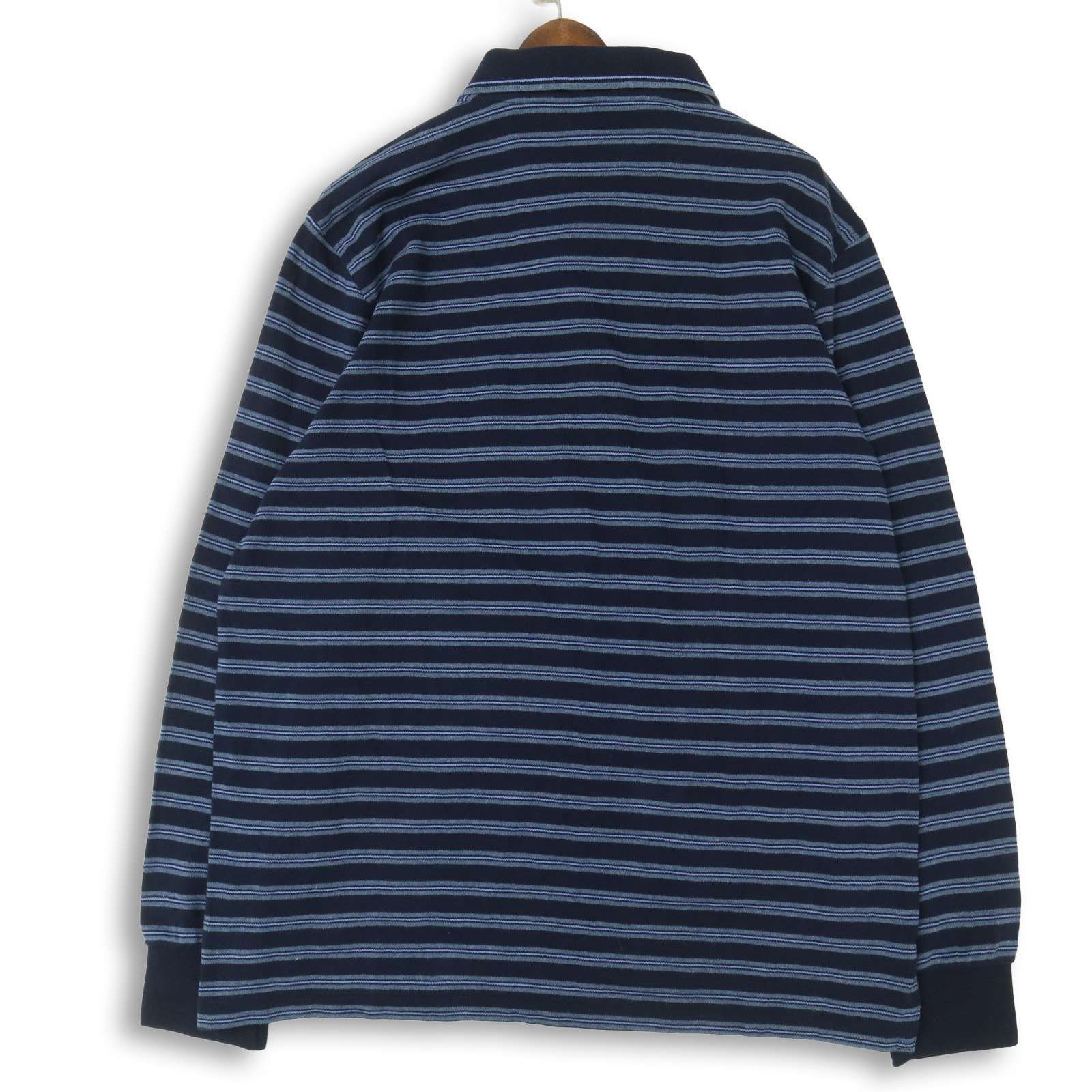 Aquascutum アクアスキュータム 通年☆ 長袖 ボーダー ロゴ刺繍 