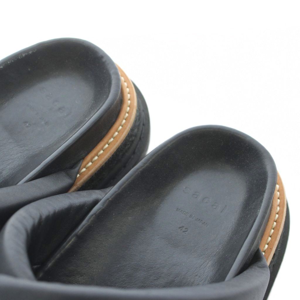 サカイ sacai Multiple Sole Sandals サンダル 42 27cm 黒 ブラック