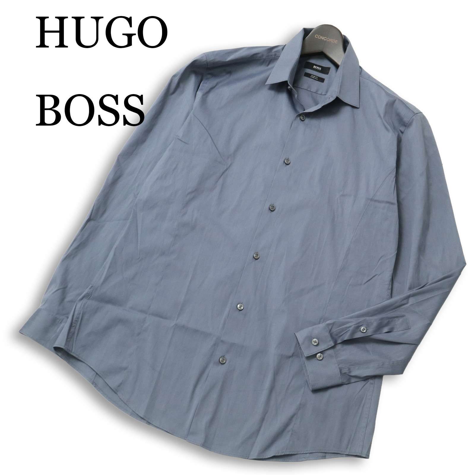HUGO BOSS ヒューゴボス 通年☆ 長袖 スリムフィット ストレッチ 