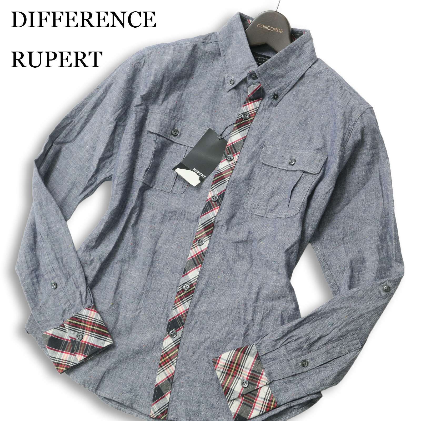 新品 未使用】 DIFFERENCE RUPERT ルパート 長袖 シャンブレー ネップ 