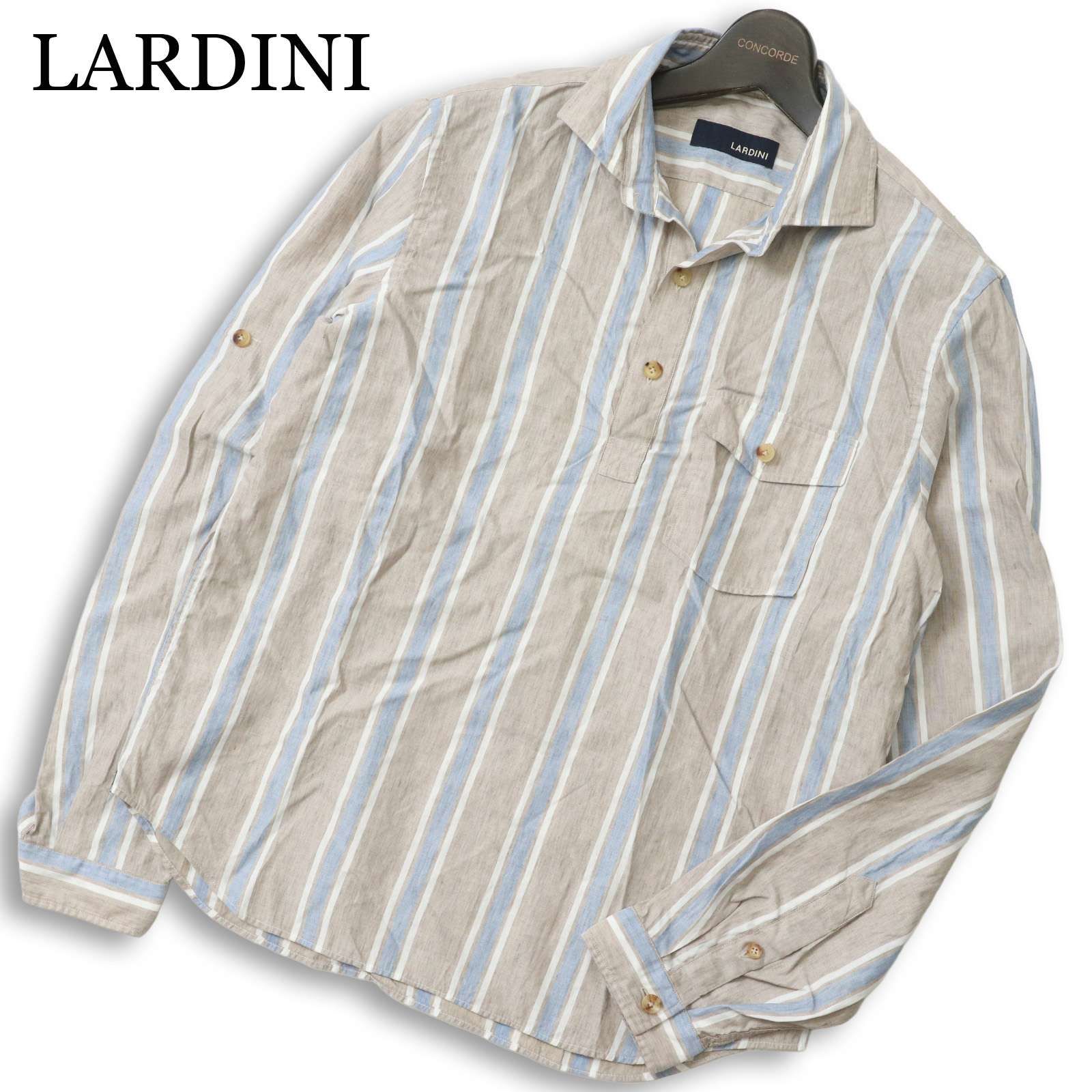 LARDINI ラルディーニ 春夏☆ 長袖 ストライプ プルオーバー 