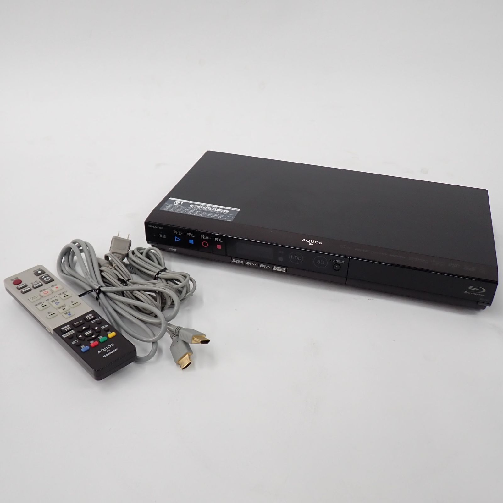 2012年製 SHARP BD-H51 ブルーレイディスクレコーダー　リモコンなし　1383 SHARP シャープ ブルーレイディスクレコーダー BD-H51 2012年製