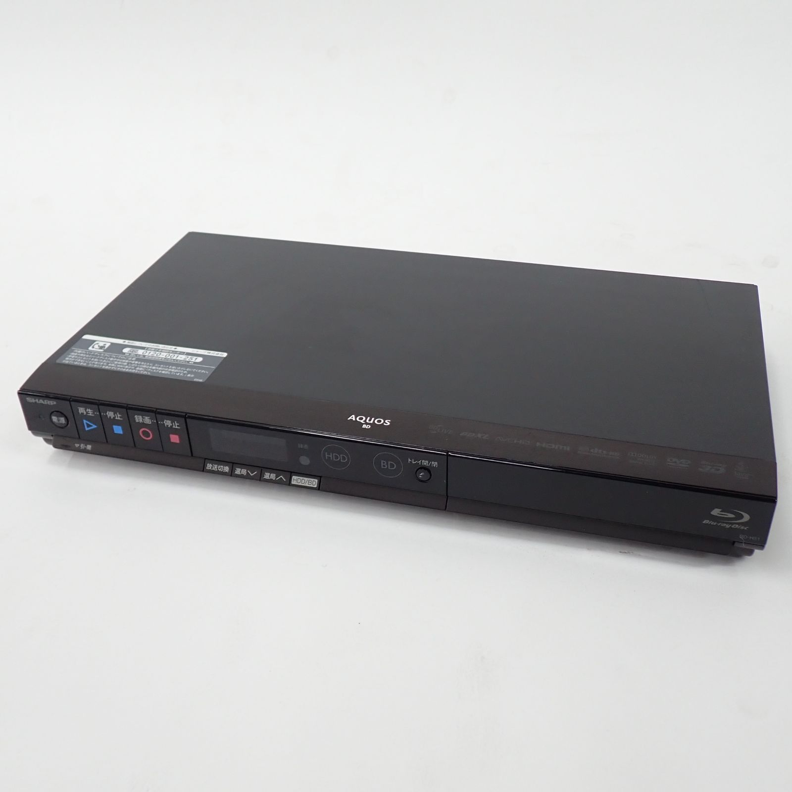 シャープ製のブルーレイディスクレコーダー「BD-H51」　2012年製 SHARP シャープ ブルーレイディスクレコーダー BD-H51 2012年製
