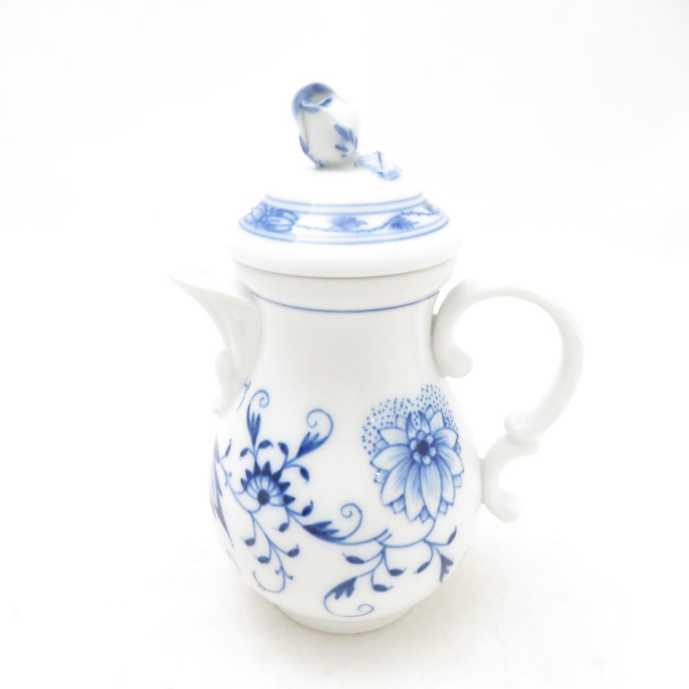 未使用 MEISSEN マイセン ブルーオニオン コーヒーポット 1点 ミニチュア H13 モカ 珈琲 テーブルウェア SU13890V2