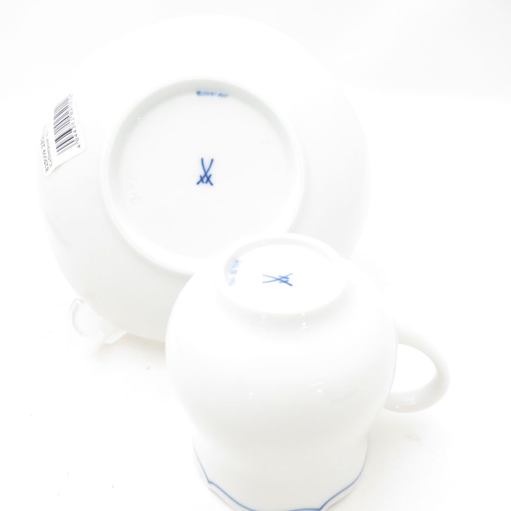 未使用 MEISSEN マイセン ホワイトマイセン（VIP）双剣マーク コーヒー 