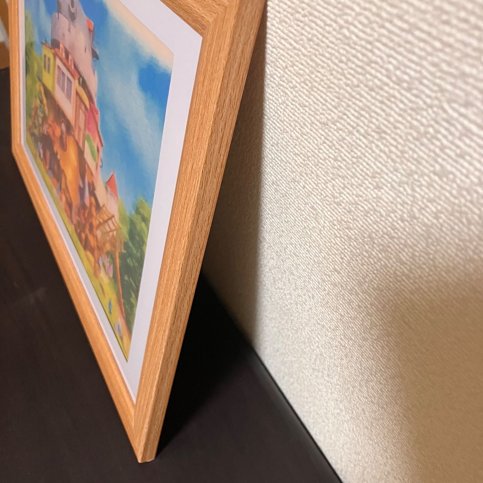 ジブリアート①ジブリパークより「ハウルの城」額装品 額縁寸法33㎝×24