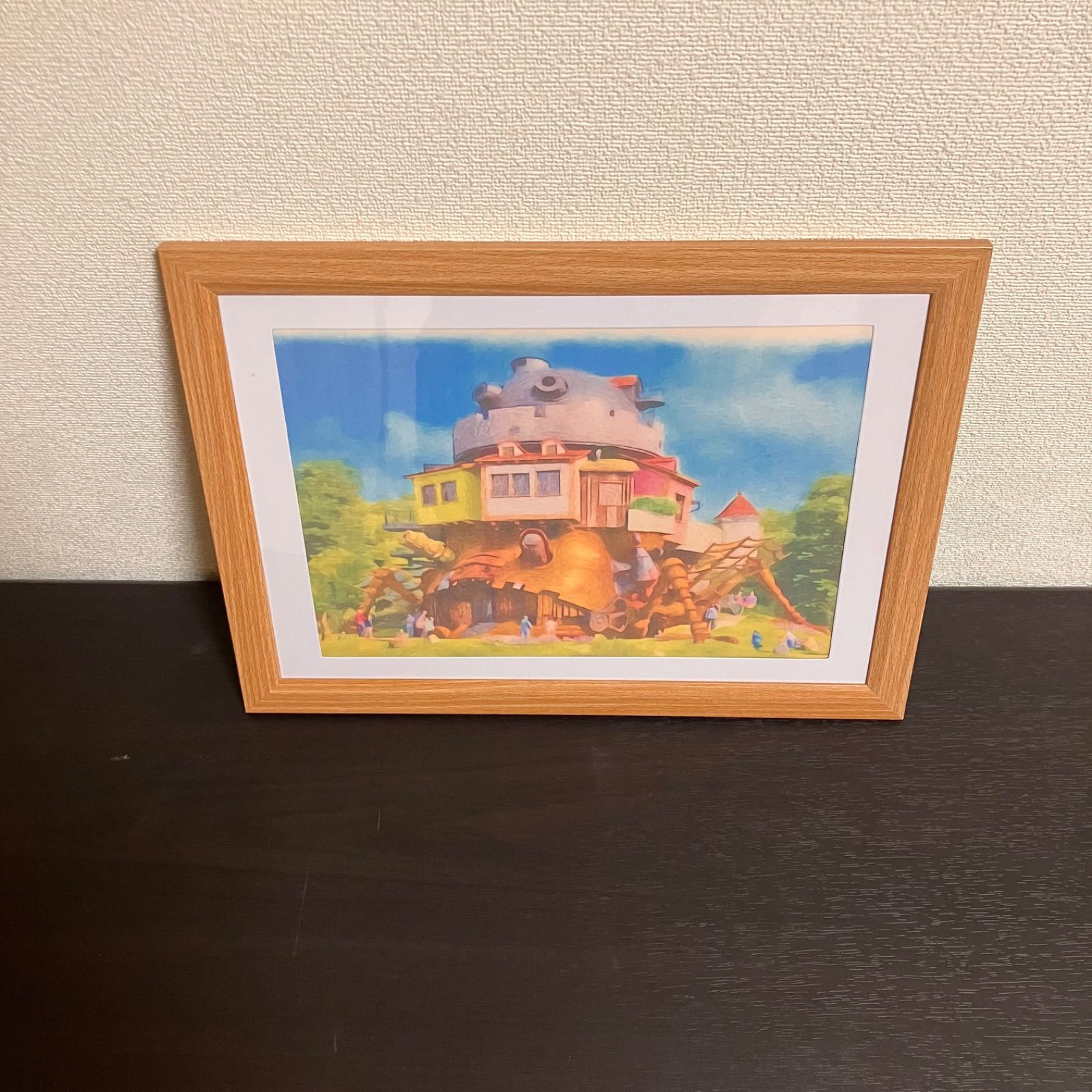 ジブリアート106耳をすませばより「地球屋」額装品 額縁寸法45㎝×33