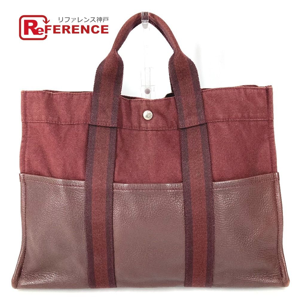HERMES エルメス ハンドバッグ フールトゥ トート MM コットン ワイン 