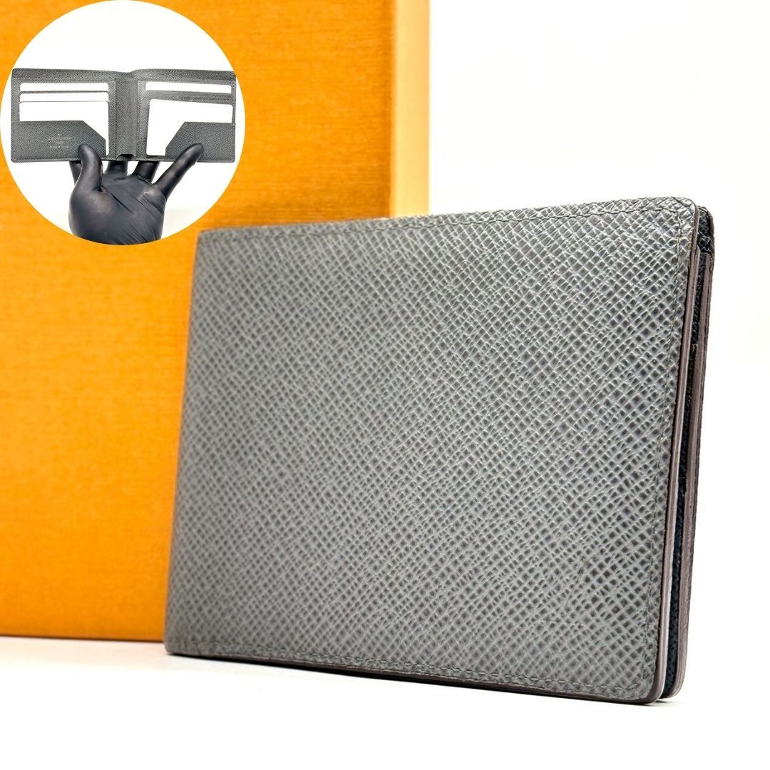 静謐を携える灰】 LOUIS VUITTON タイガ グラシエ 二つ折り財布