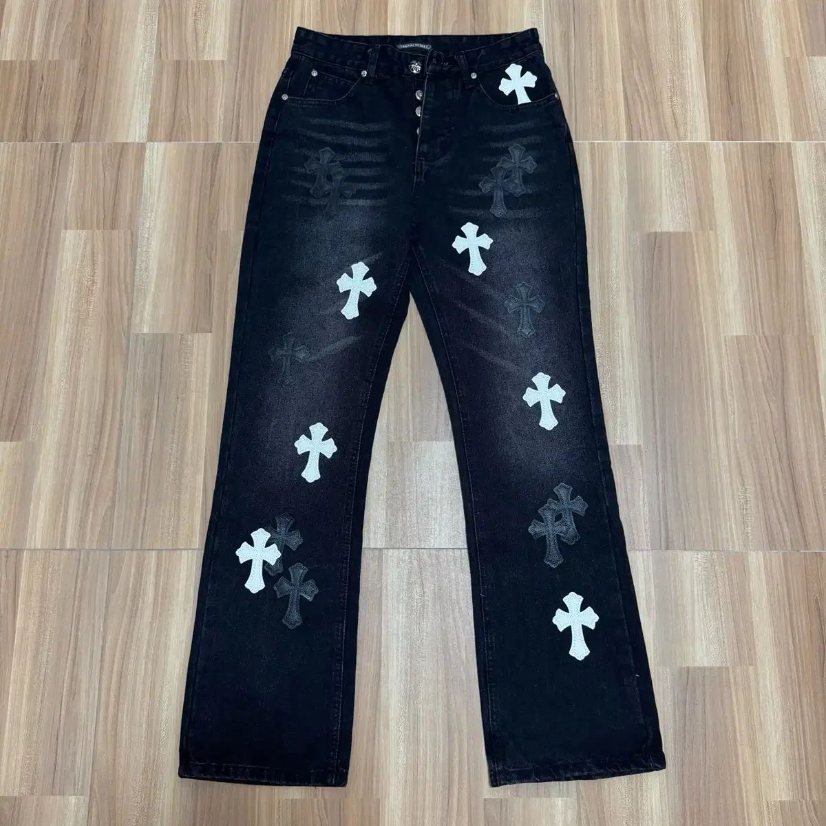 CHROME HEARTS クロムハーツ デニム ズボン ブラック ヴィンテージ 