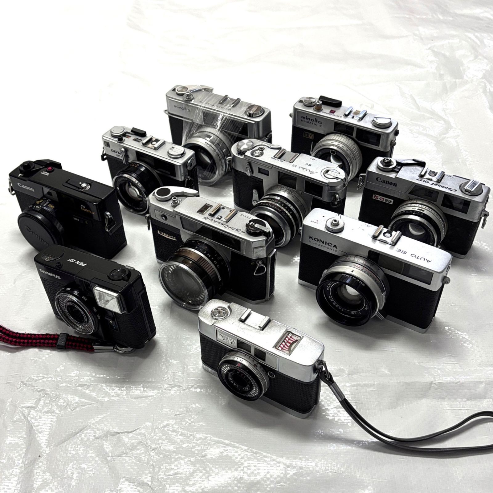 【まとめ売り】フィルムカメラ デジカメ ローライ キヤノン 他 ジャンク品 ◇ヴィンテージ◇FUJIFILM Canon ミノルタ Nikon フィルムカメラ
