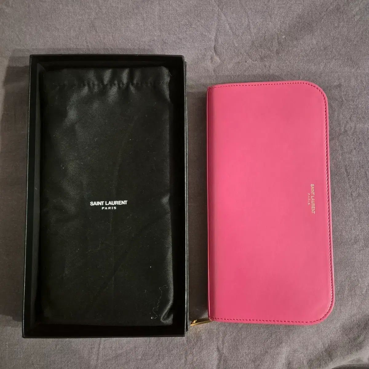 Saint Laurent サンローラン ヴィンテージ ピンク 長財布 - メルカリ