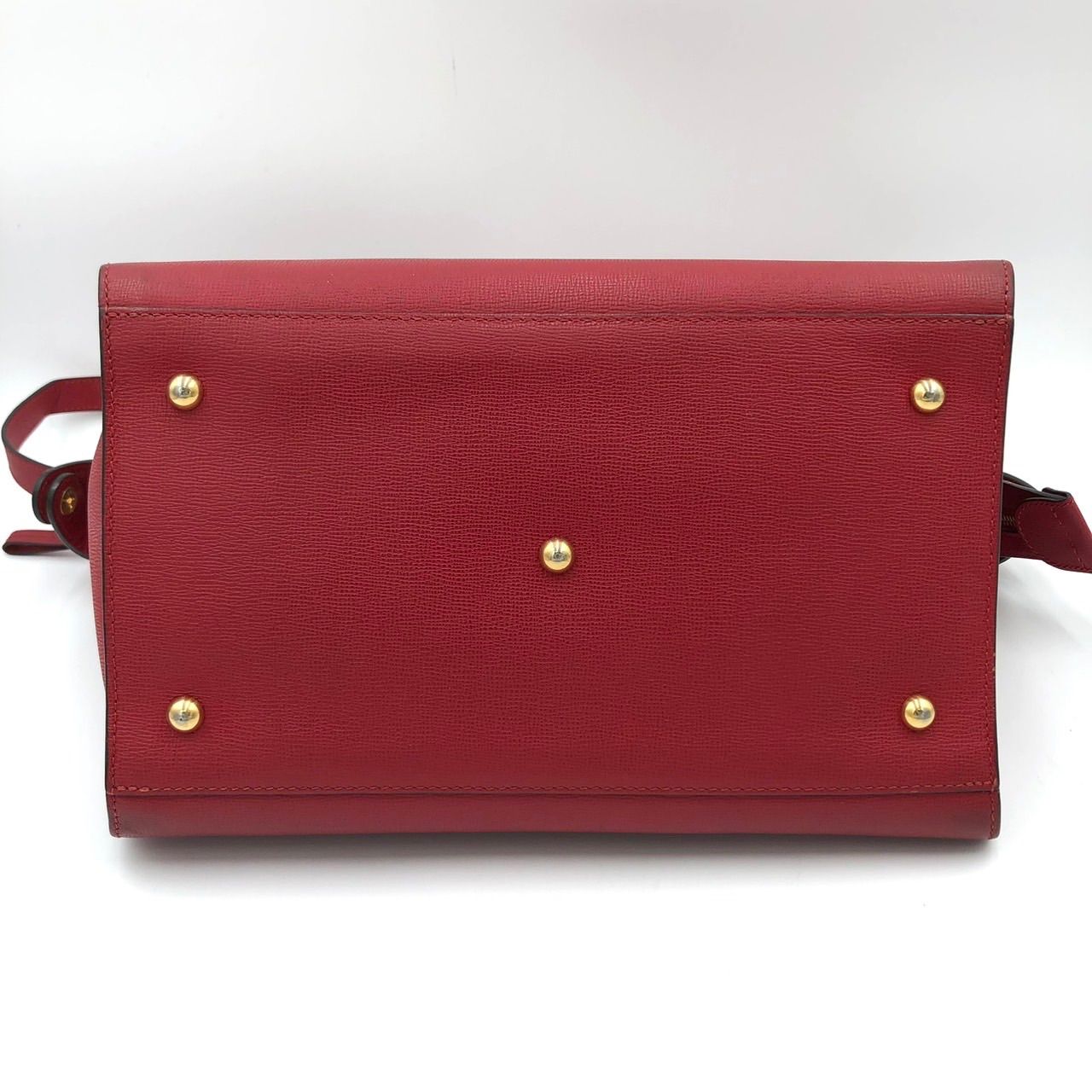 レディース 【美品】ロンシャン 2way トートバッグ レザー 赤 