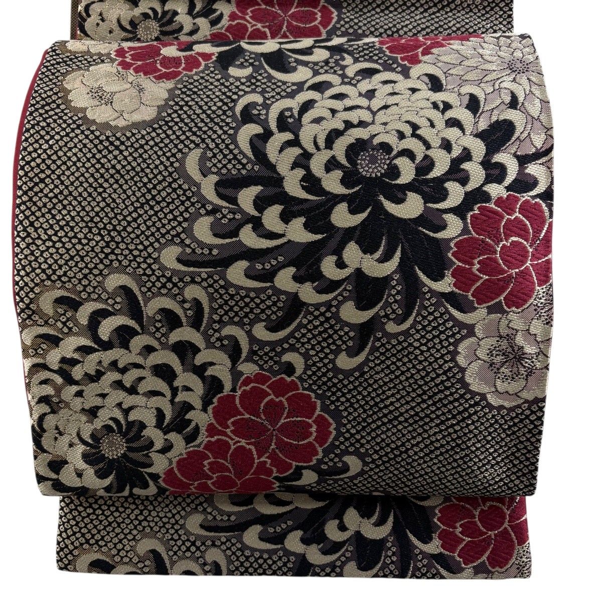 美品】 袋帯 秀品 菊 金糸 灰紫 六通 正絹 【中古】 - メルカリ