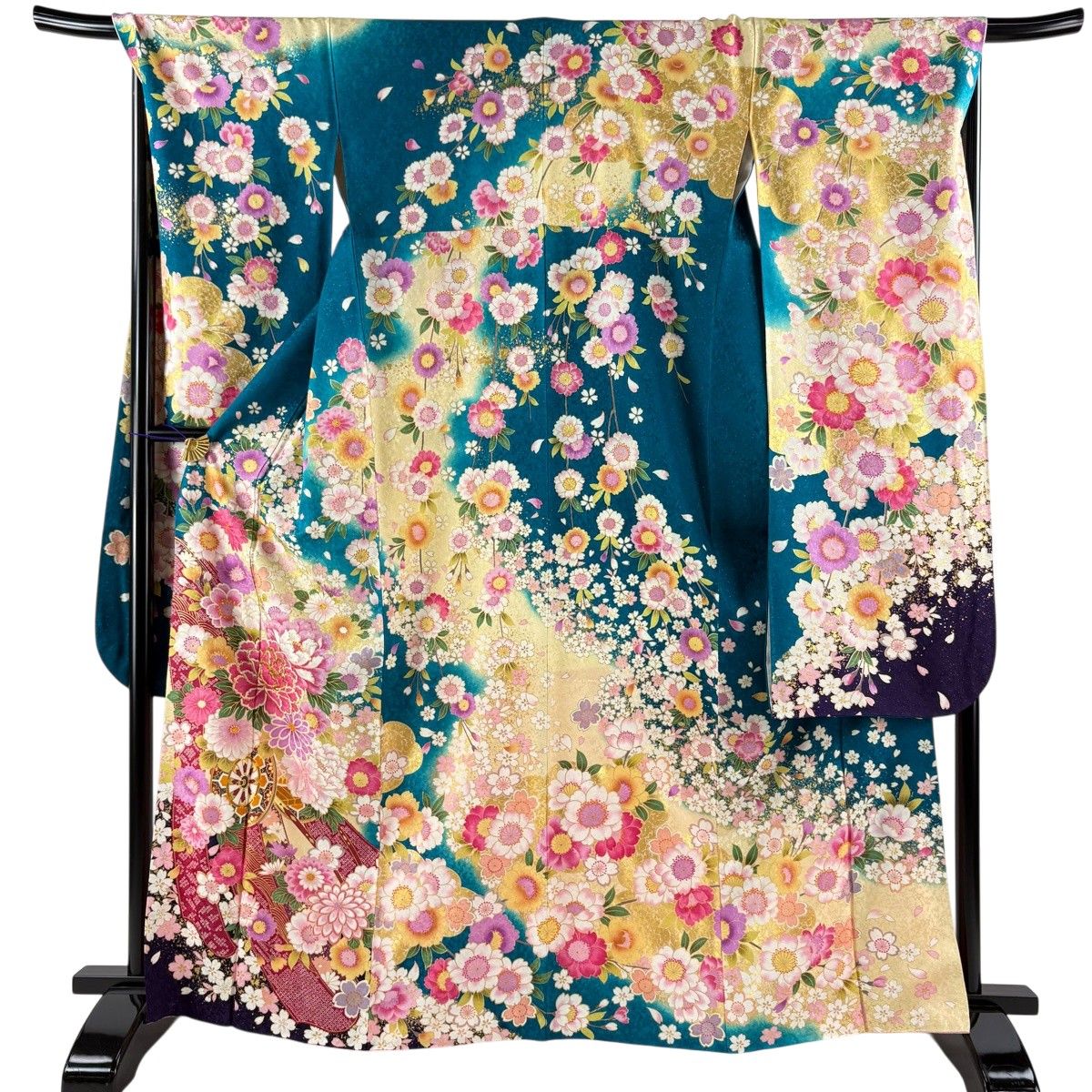 振袖 身丈176cm 裄丈71cm 正絹 美品 名品 【中古】 中古振袖（サイズ（S/M/