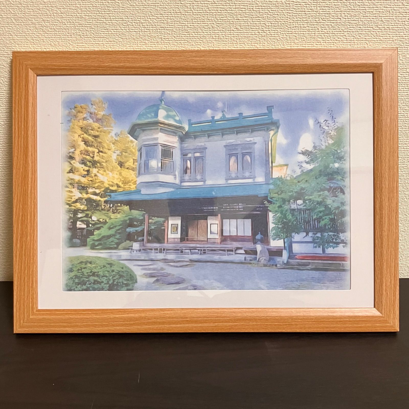 ジブリアート102 借りぐらしのアリエッティより「盛美園」額装品　額縁寸法45㎝×33㎝