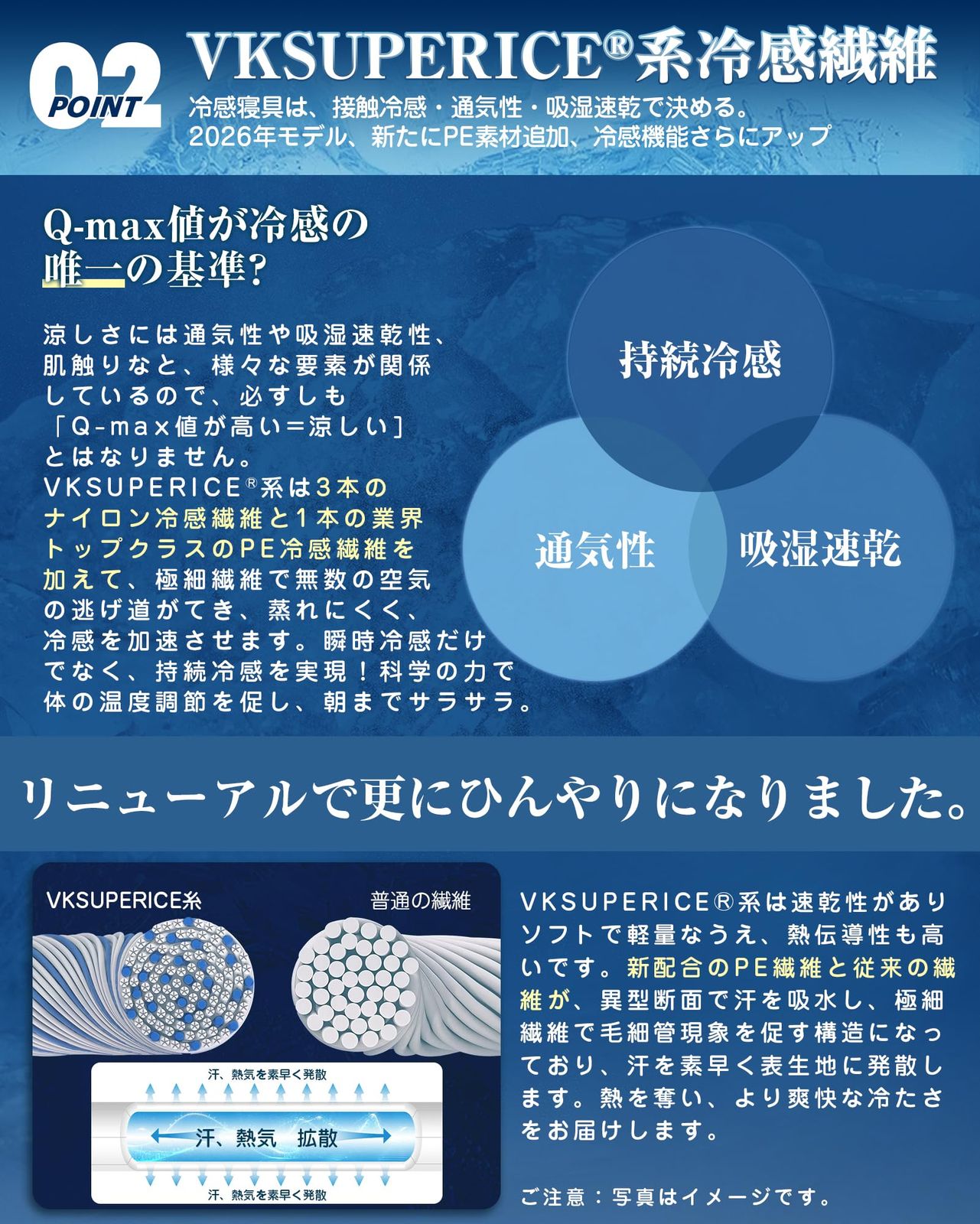 VK Living 夏用ラグマット カーペット 接触冷感 【SUPER ICE】 冷感