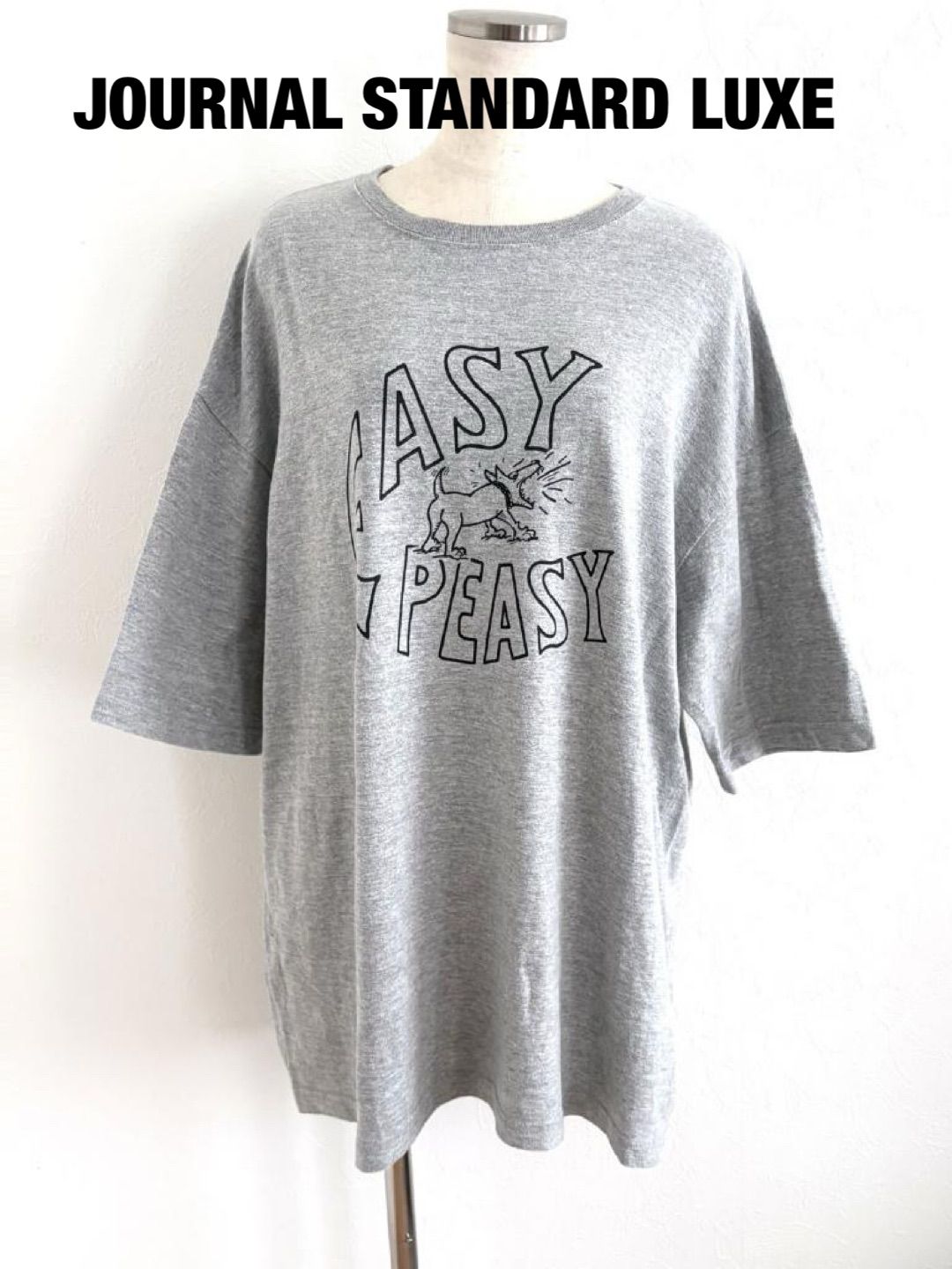 journal standard luxe グレー ロゴTシャツ JOURNAL STANDARD LUXE ジャーナルスタンダード ラックス プリントT