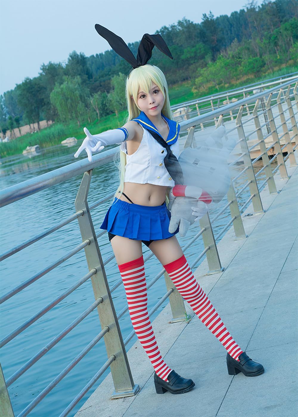 艦/これ コスプレ ウィッグ付き しま/かぜ 島/風 コスプレ 可愛い 艦隊