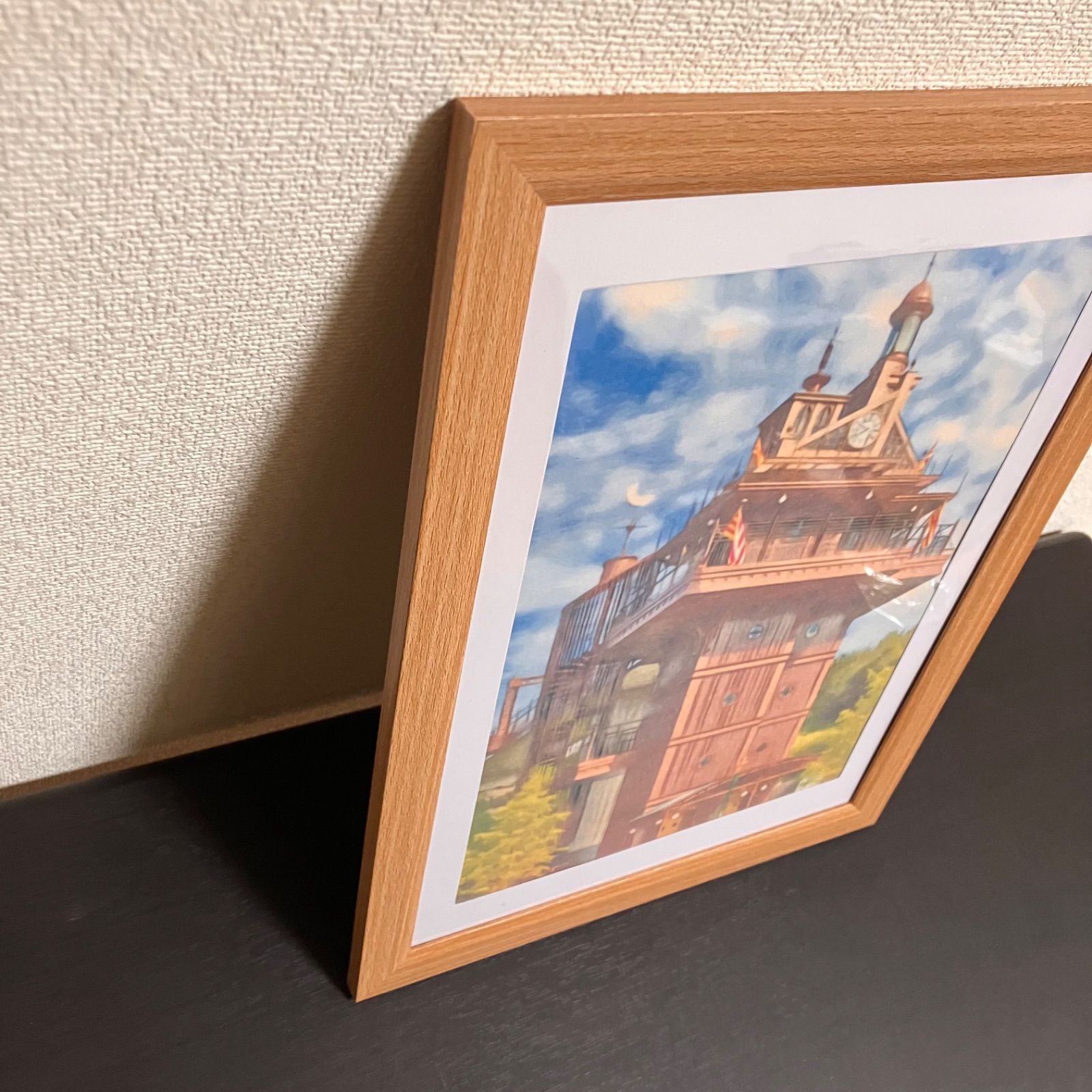 ジブリアート51天空の城ラピュタより「エレベーター塔」額装品　寸法33㎝×24㎝ ジブリアート51天空の城ラピュタより「エレベーター塔」額装品 額縁
