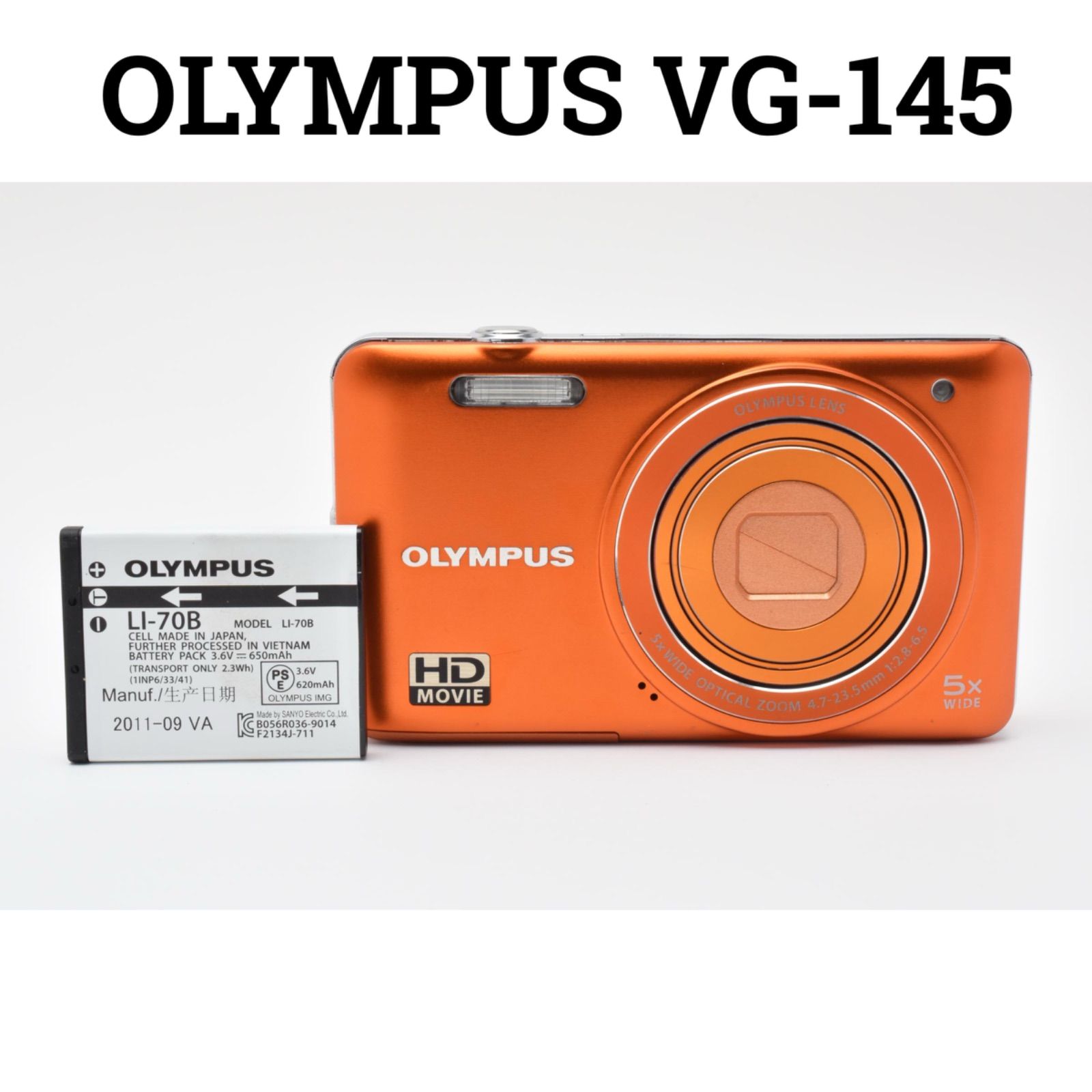 美品OLYMPUS　VG-145 ゴールド　動作確認済 OLYMPUS VG-145 シャンパンゴールド - メルカリ