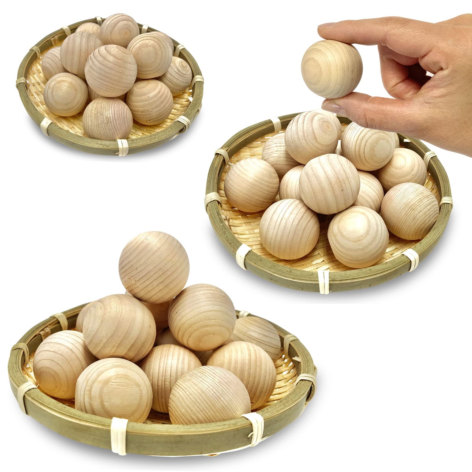 【ひのき玉風呂】 15玉 保管に便利なザル付き 天然 アロマ 入浴 香 檜 湯玉 ヒノキ ヒノキボール 日本製 (3個セット)
