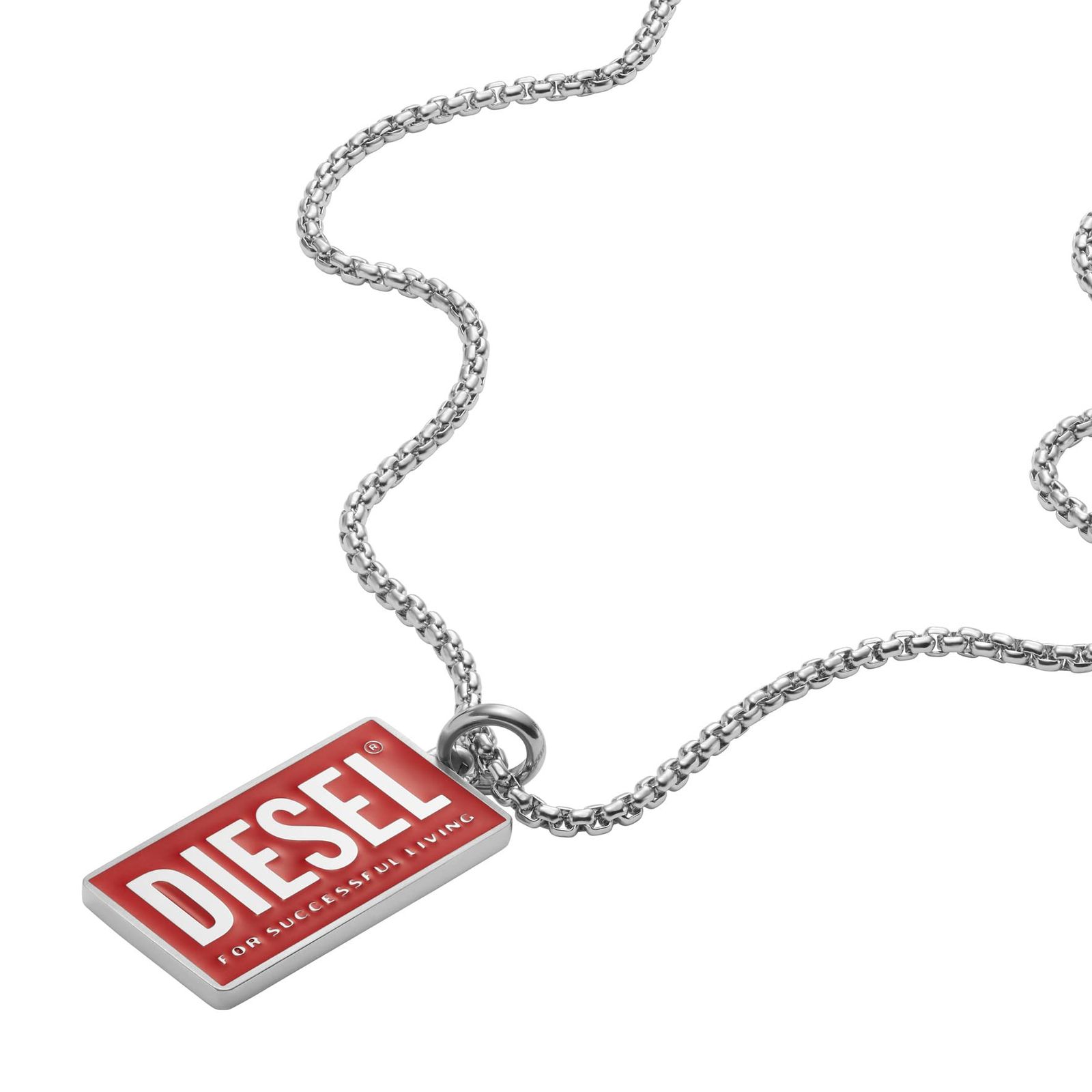 Diesel ドッグタグペンダントネックレス オールジェンダー ステンレス 