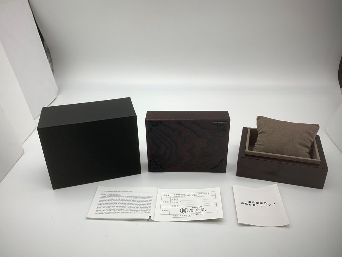  セイコー SHIZUKU-ISHI ブラック ND75-002|TND750110 ステンレススティール アラビア レザーベルト 雫石 時計工房 ストライプ 自動巻き時計 腕時計(アナログ)