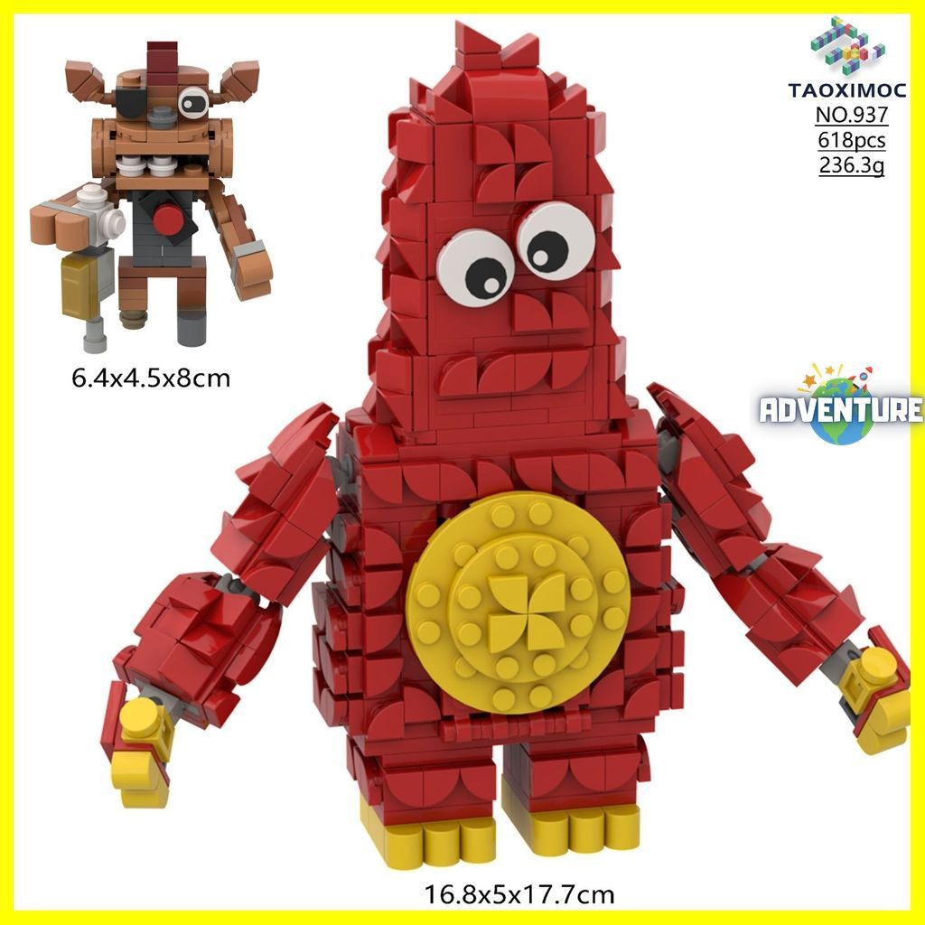 Poppy Playtime PoppyPlaytime Chapter 5 Chum Chompkins Giblets Lego Compatible Blocks 2 Piece Set Toy Educational Toy Christmas Kids Gift LEGO Gift Chapter 5 Prototype Broken Things Horror Game Ultimals PPL 3