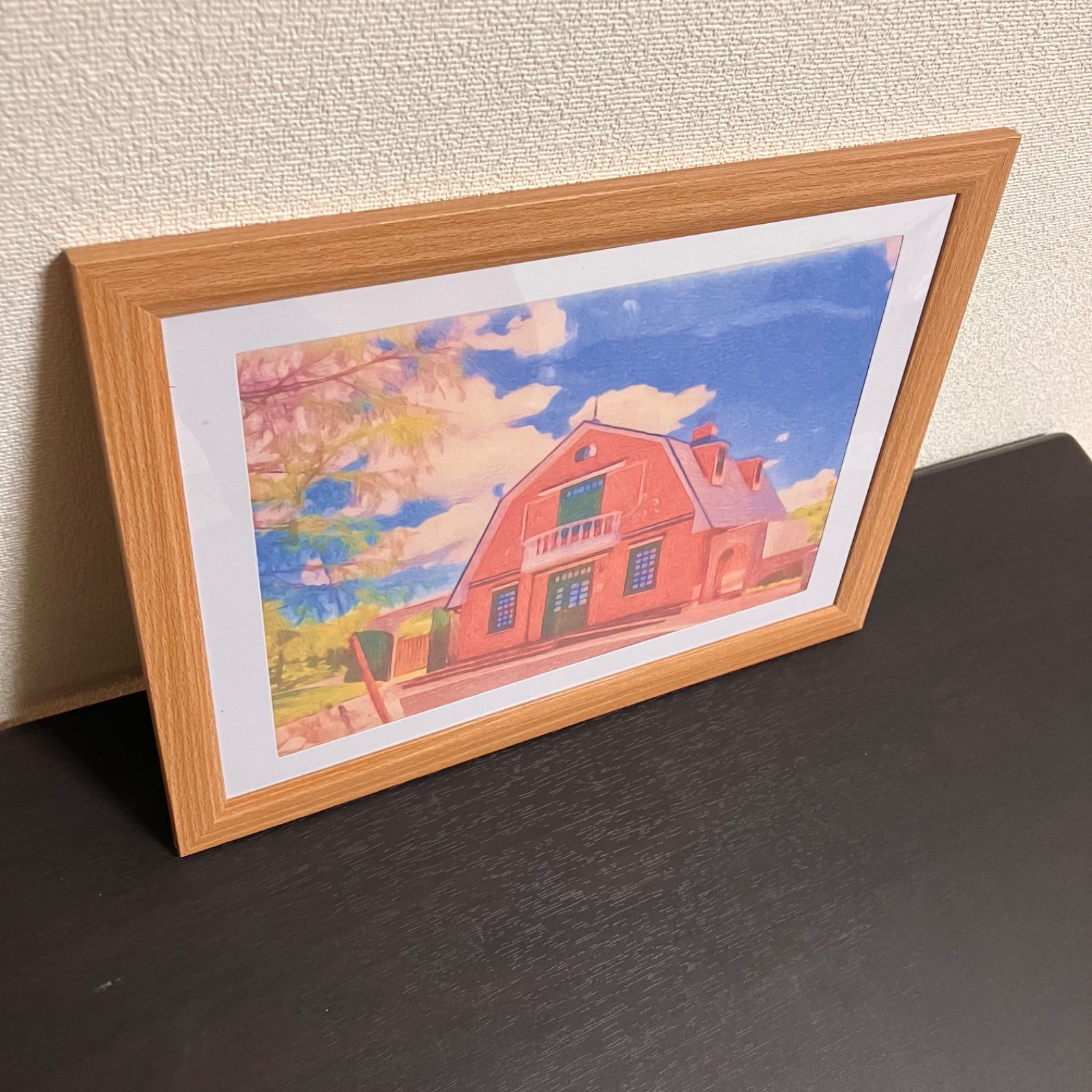 ジブリアート106 耳をすませばより「地球屋」額装品 額縁寸法45㎝×33