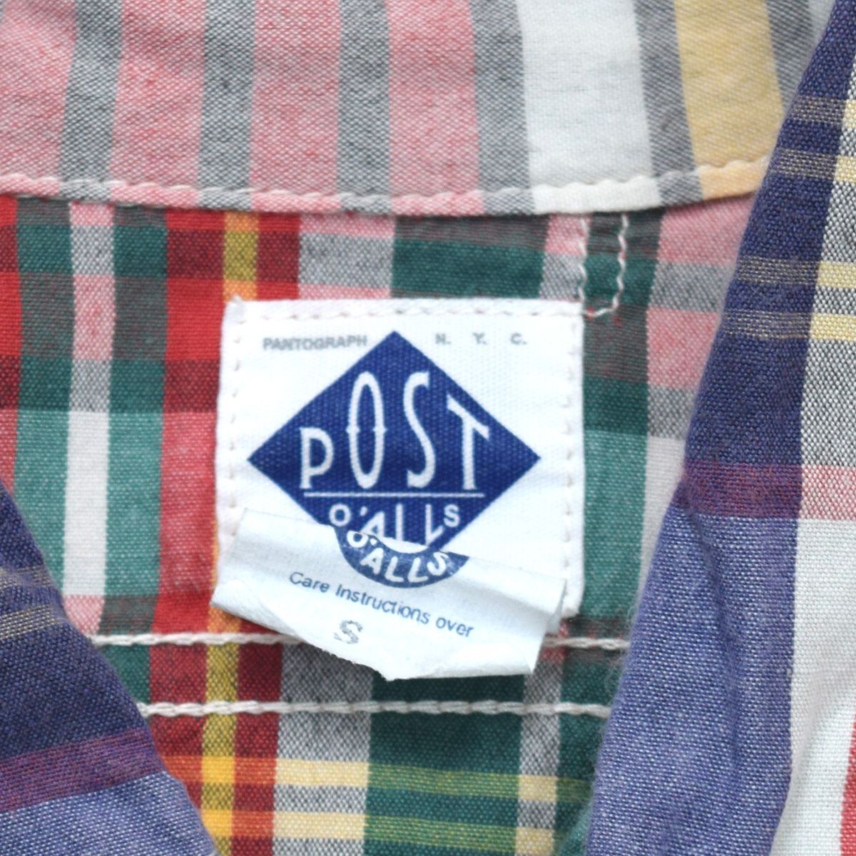 POST O'ALLS ポストオーバーオールズ チェックワークシャツ USA製 山