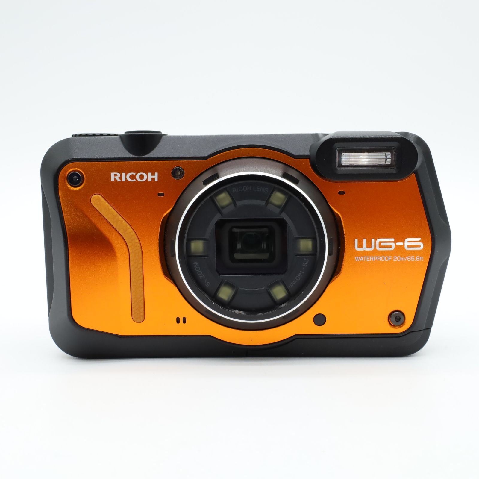 □美品□ RICOH（リコー） WG-6 オレンジ 防水タフコンパクトカメラ 