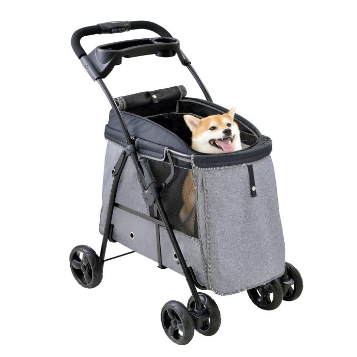 【新品・3営業日で発送】GEX(ジェックス) わんわんカート中型犬用ライトグレー