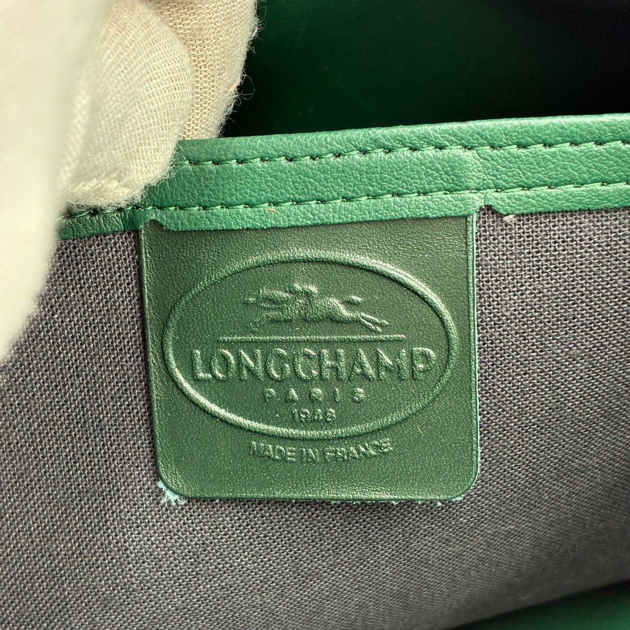 LONGCHAMP ロンシャン ショルダーバッグ レザー グリーン 緑 - メルカリ