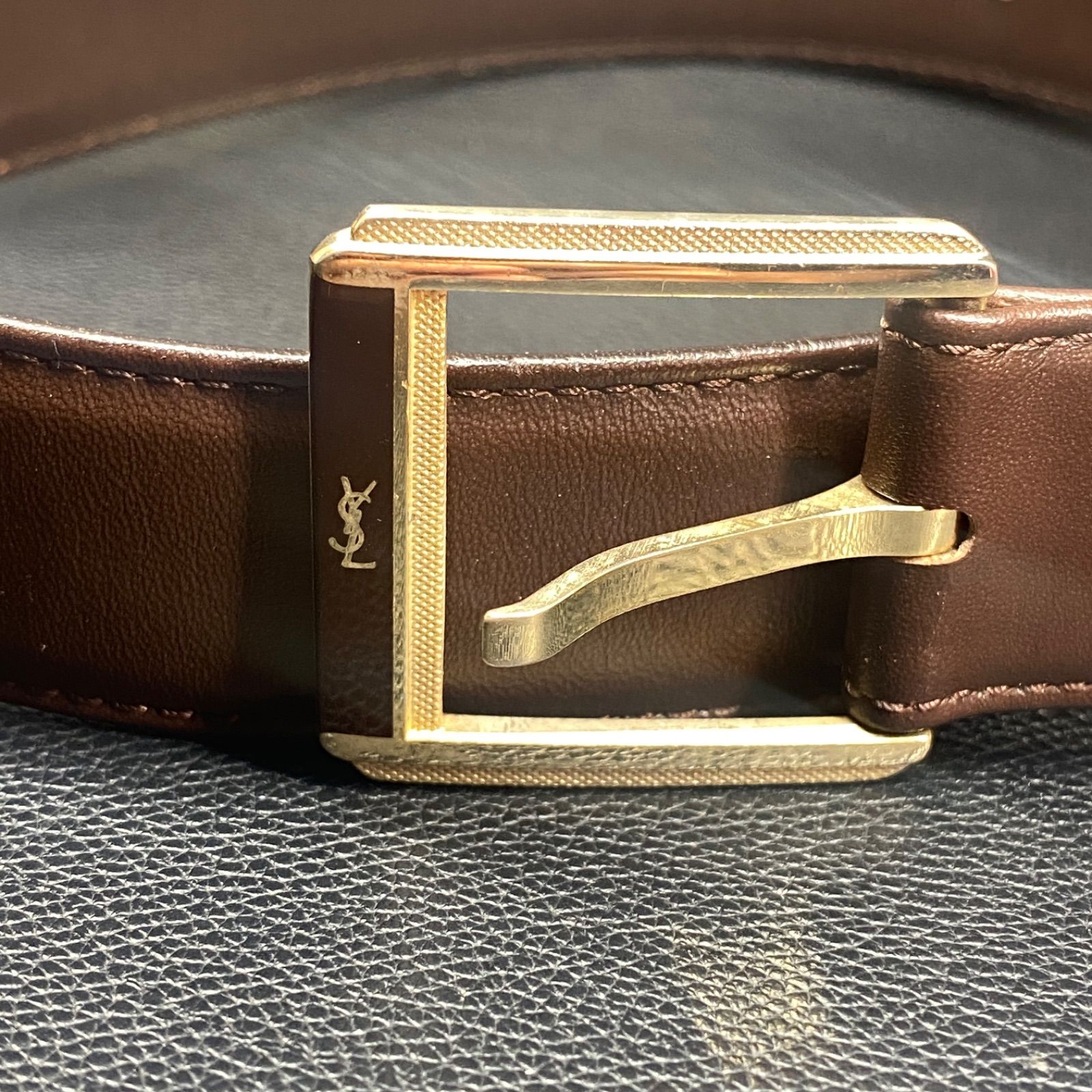 Yves saint Laurent イヴサンローラン ベルト 本革 ブラウン Yves Saint Laurent イヴ・サンローラン ベルト イヴサンローラン