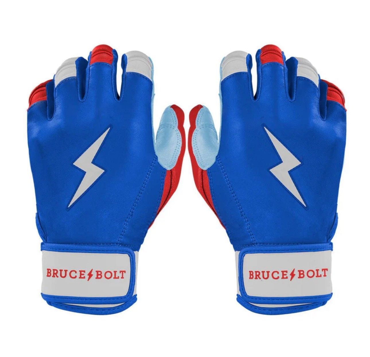 ブルースボルト/BRUCE BOLT Bear Series Short Cuff Batting Gloves-PREMIUM PRO RED, WHITE & BLUE 野球　ソフトボール　バッティンググローブ　ショートカフ 17,020円