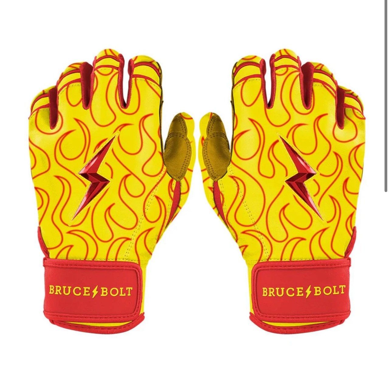 ブルースボルト Harrison Bader Signature Series Short Cuff Batting Gloves-BADER SERIES. FLAMES