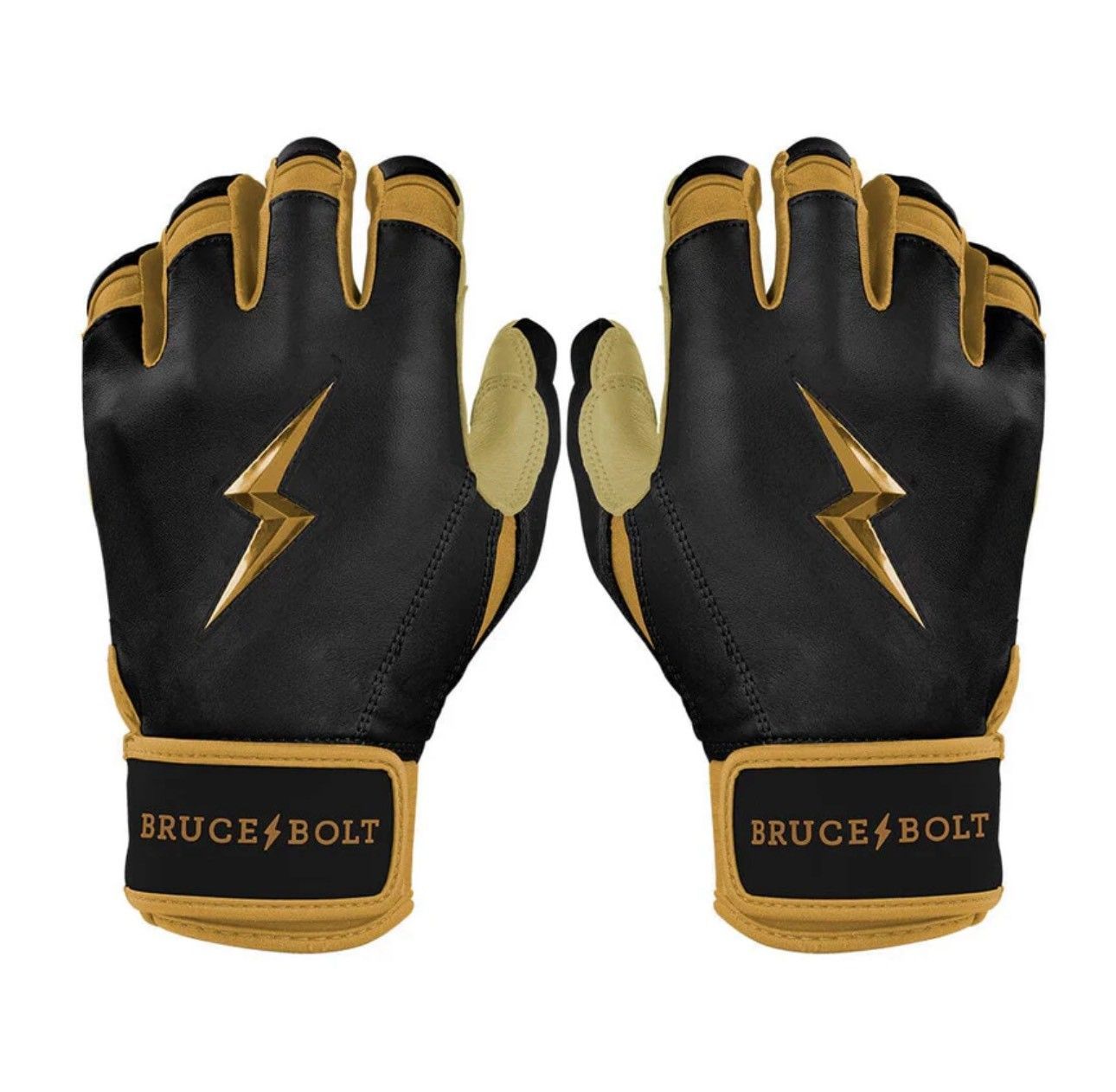 ブルースボルト Gold Series Short Cuff Batting Gloves-GOLD SERIES: BLACK/GOLD