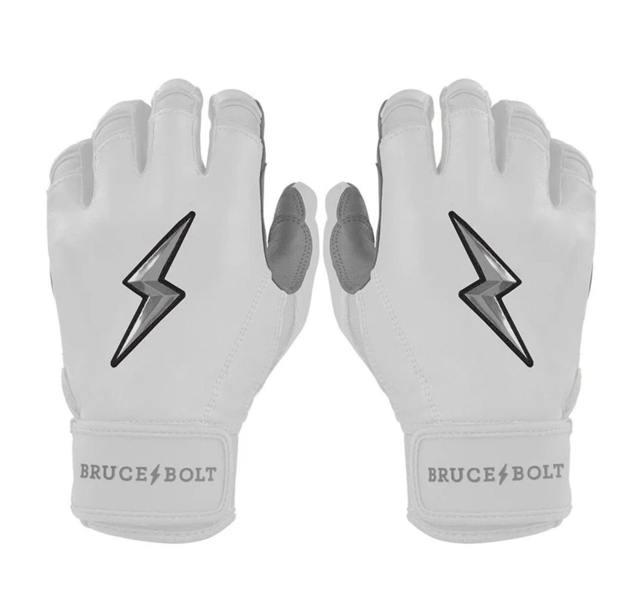 ブルースボルト Chrome Series Short Cuff Batting Gloves- CHROME SERIES . WHITE