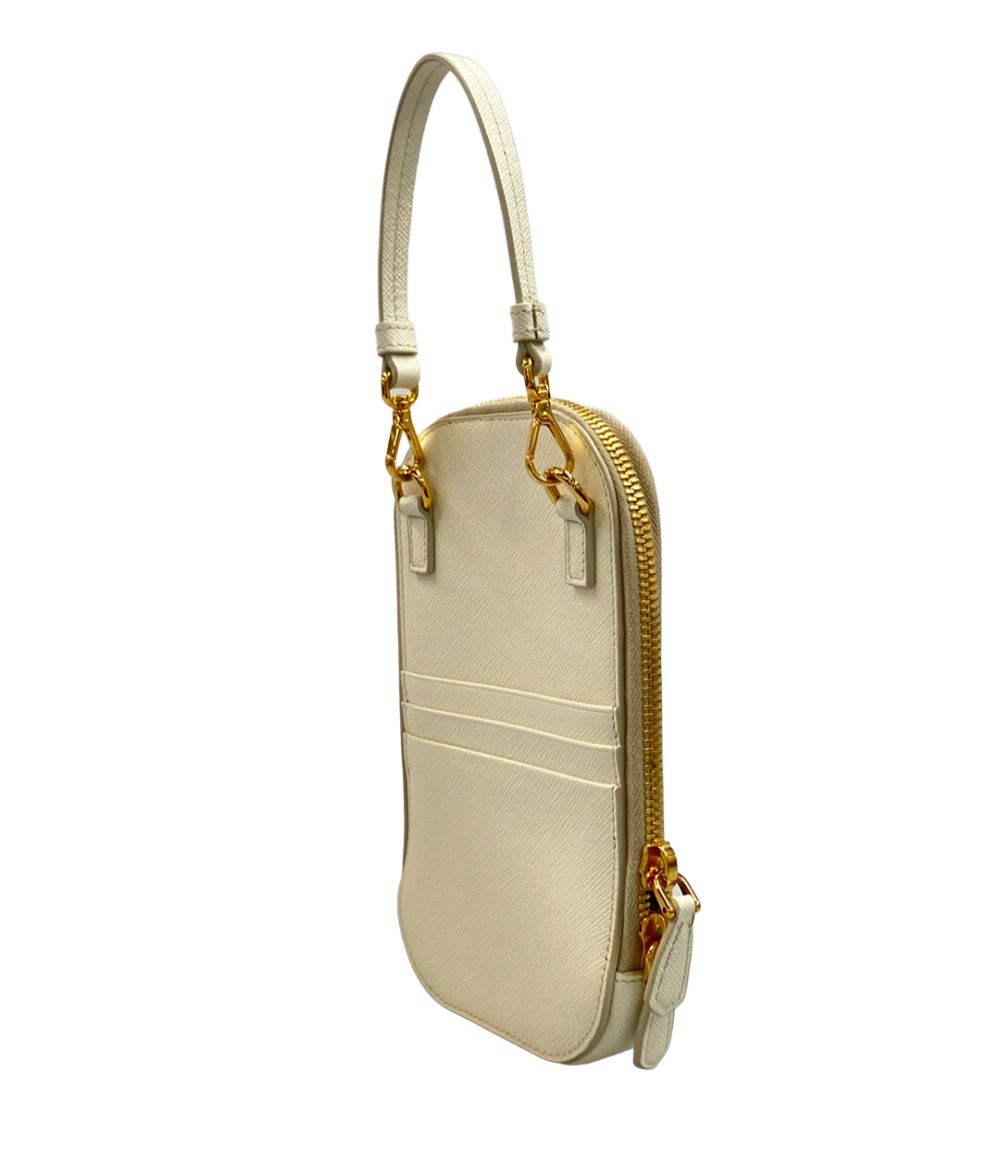 プラダ ミニショルダーバッグ  1DH030 サフィアーノ レディースショルダーバッグ
 ブラック【中古】 PRADA】プラダ『サフィアーノレザー ミニバッグ』1DH030 レディース