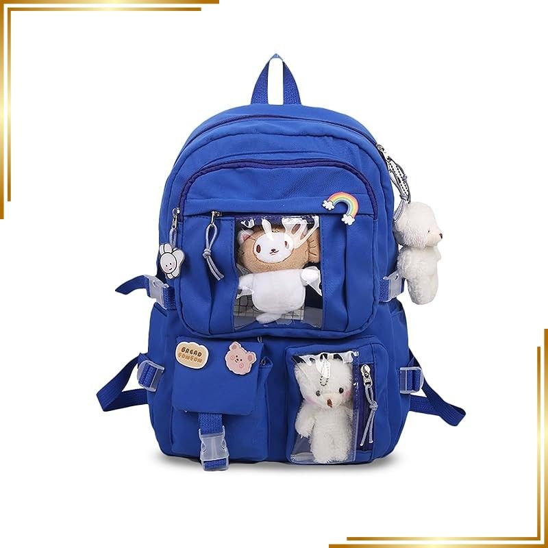 【新品】 [FANDARE] 痛リュック 小さめ 痛バッグ 推し活リュック レディース ミニ リュックサック 透明 可愛い 撥水加工 バックパック カジュアル 学生 通学 backpack 入学お祝い プレゼント ブルー 0