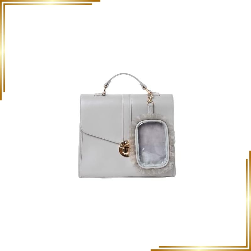 【新品】 [ウィゴー] 2WAY レターフラップ 痛バッグ 痛ショルダー 痛バ BAG 推し活 推し活グッズ イベント ライブ オタ活 クリアバッグ デコバッグ 鞄 お出かけ 普段使い デイリー 韓国 春 夏 秋 冬 レディース F グレー 0
