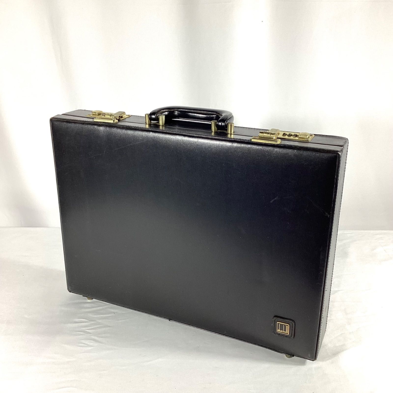 Dunhill Dunhill 천연 가죽 어태치 케이스 브리프케이스 비즈니스 가방 긁힘 및 얼룩