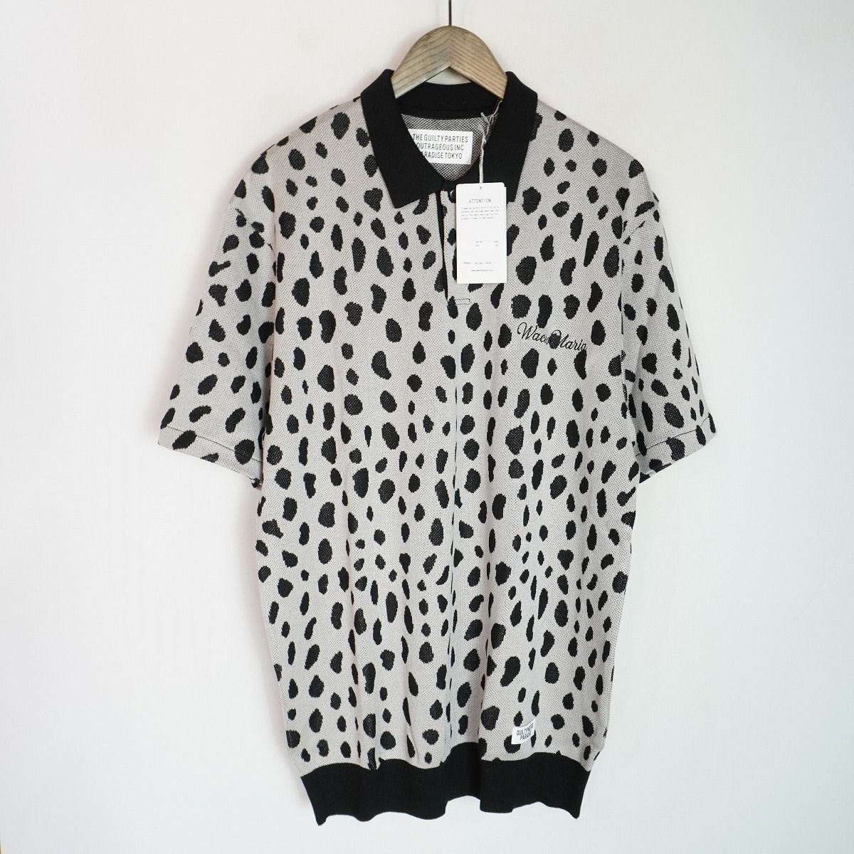 新品 24SS WACKO MARIA ワコマリア 半袖 ニット ポロ シャツ 