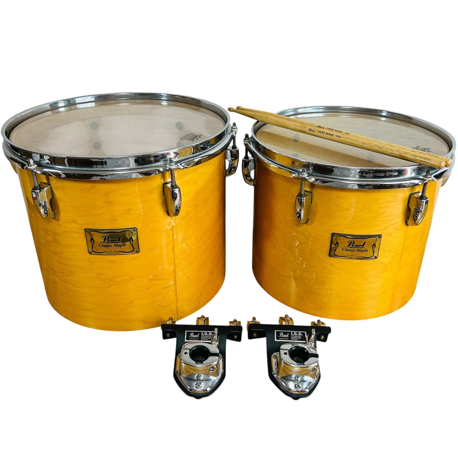 Pearl Classic Maple 12,13インチ メロディックタム(メロタム) 2台セット【マウント付】メイプルシェル シングルヘッド